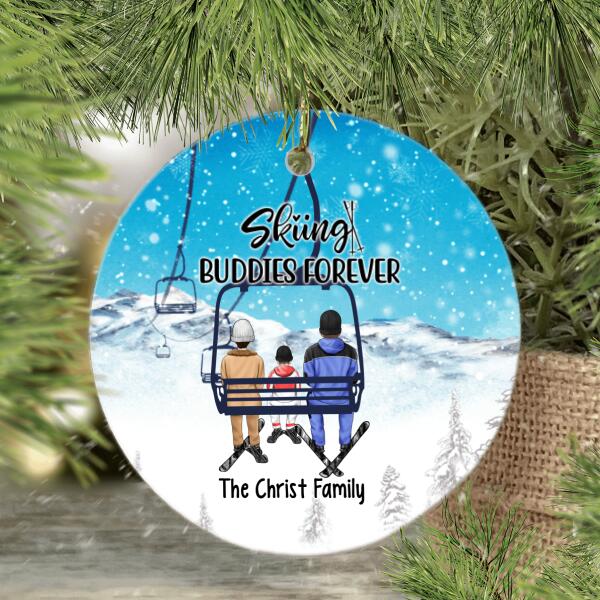 Personalized Ornament, Ski Lift Family, Gift For Winter And Ski Lift Lovers