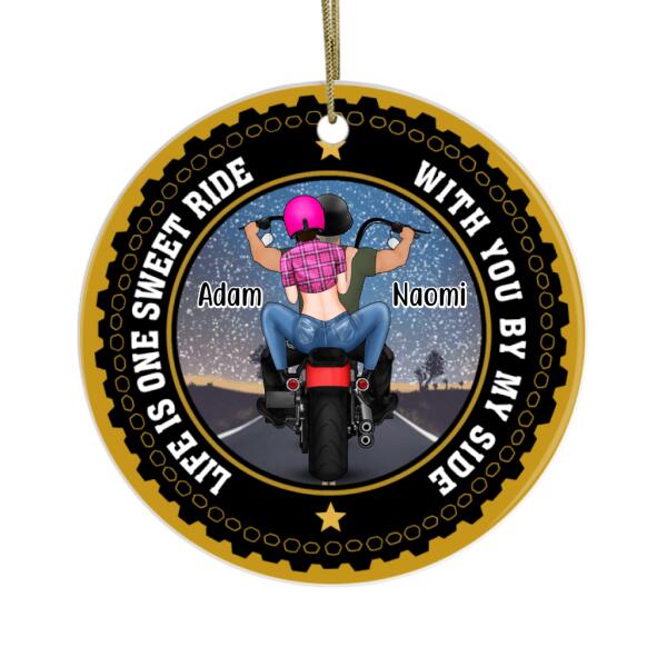 Personalized Ornament - Life Is One Sweet Ride Biker Couple Goals Custom Gift For Motorcycle Lovers