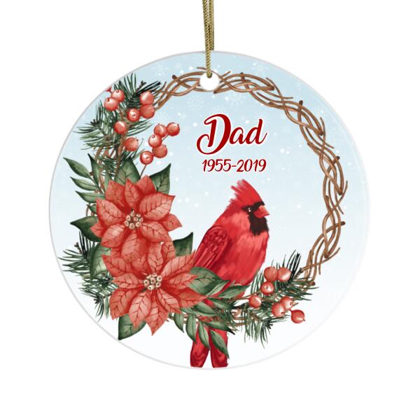 Personalized Ornament, Cardinals Appear When Angels Are Near, Memorial Gift, Christmas Gift For Family