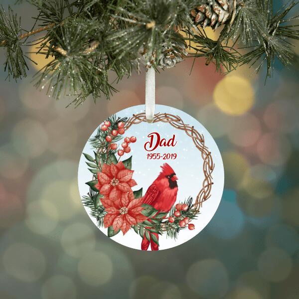 Personalized Ornament, Cardinals Appear When Angels Are Near, Memorial Gift, Christmas Gift For Family
