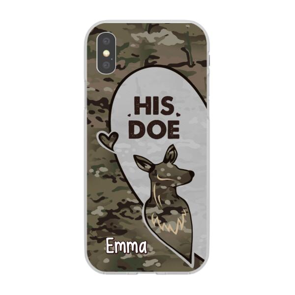 Personalized Phone Case, Deer Hunting Couple, Christmas Gift For Hunters, Couple