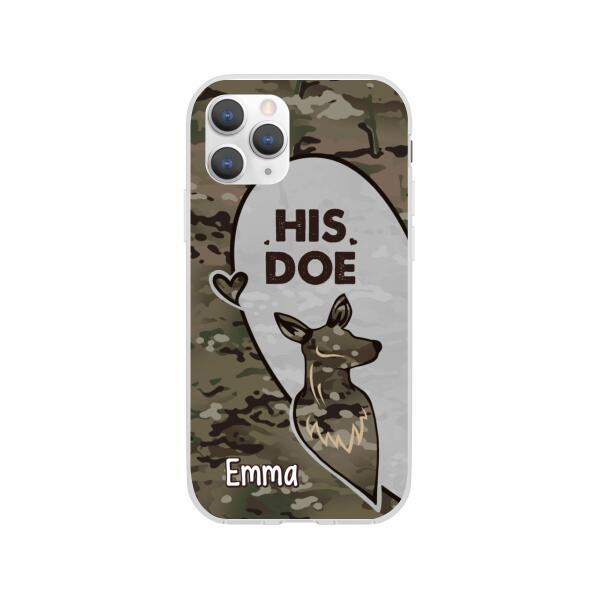 Personalized Phone Case, Deer Hunting Couple, Christmas Gift For Hunters, Couple