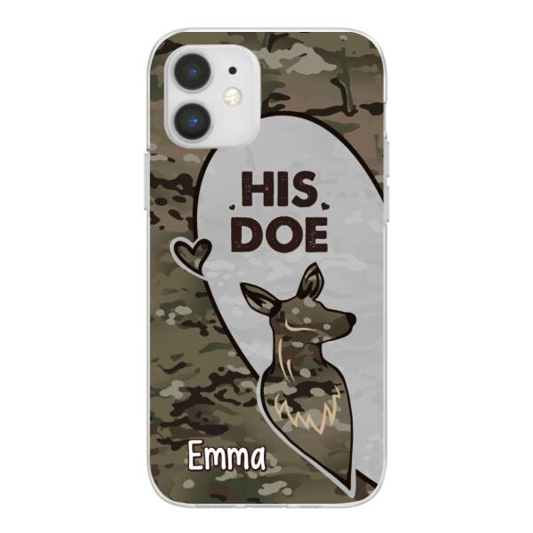 Personalized Phone Case, Deer Hunting Couple, Christmas Gift For Hunters, Couple