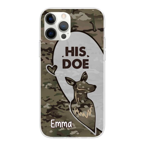 Personalized Phone Case, Deer Hunting Couple, Christmas Gift For Hunters, Couple