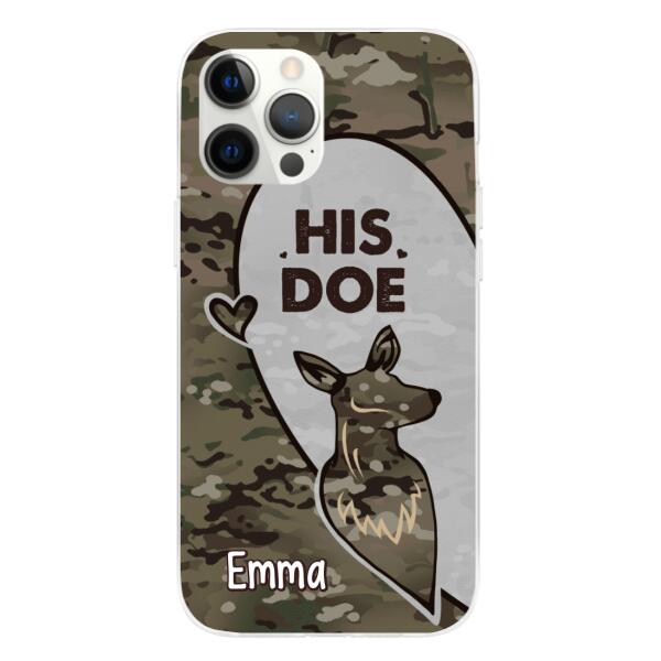 Personalized Phone Case, Deer Hunting Couple, Christmas Gift For Hunters, Couple