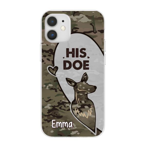 Personalized Phone Case, Deer Hunting Couple, Christmas Gift For Hunters, Couple