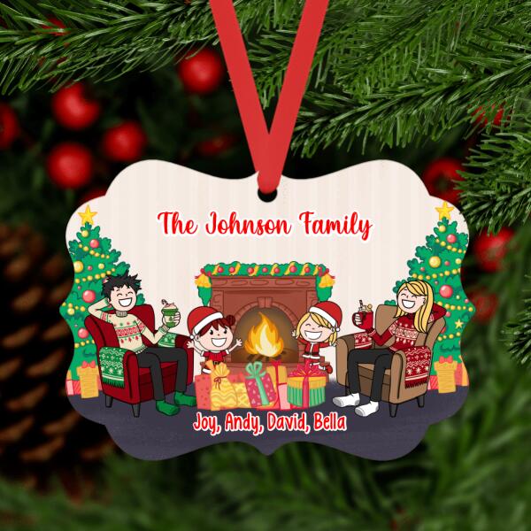 Personalized Ornament, Custom Family Ornament, Family With Kids Ornament