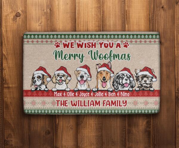 We Wish You a Merry Christmas - Christmas Personalized Gifts Custom Doormat for Cat Lovers