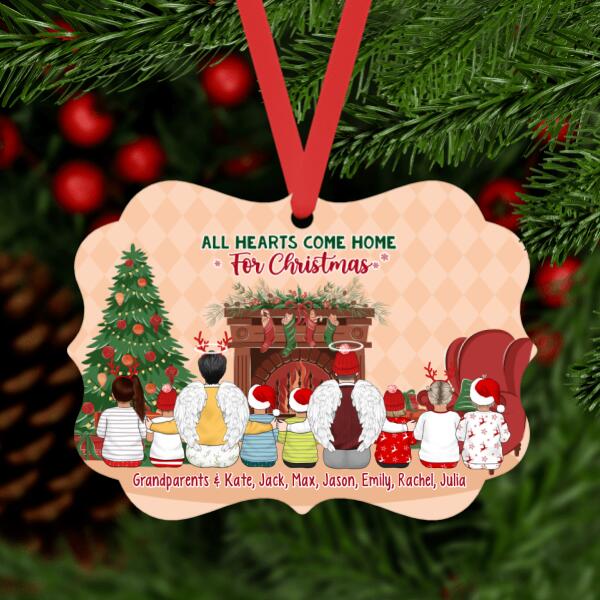 All Hearts Come Home for Christmas - Personalized Gifts Custom Memorial Ornament for Family, Memorial Gifts