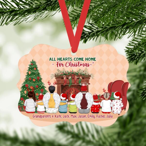 All Hearts Come Home for Christmas - Personalized Gifts Custom Memorial Ornament for Family, Memorial Gifts