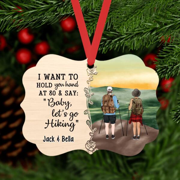 Personalized Ornament, Hiking Partners - Couple And Friends Gift, Christmas Gift For Hikers