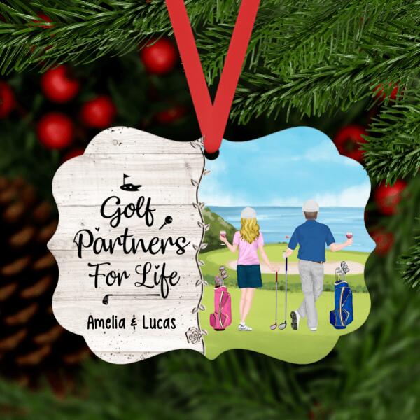 Personalized Ornament, Golf Drinking Partners - Couple And Friends Gift, Gift For Golfers