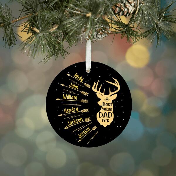 Best Buckin's Dad Ever - Personalized Gifts Custom Hunter's Ornament for Dad, Hunters