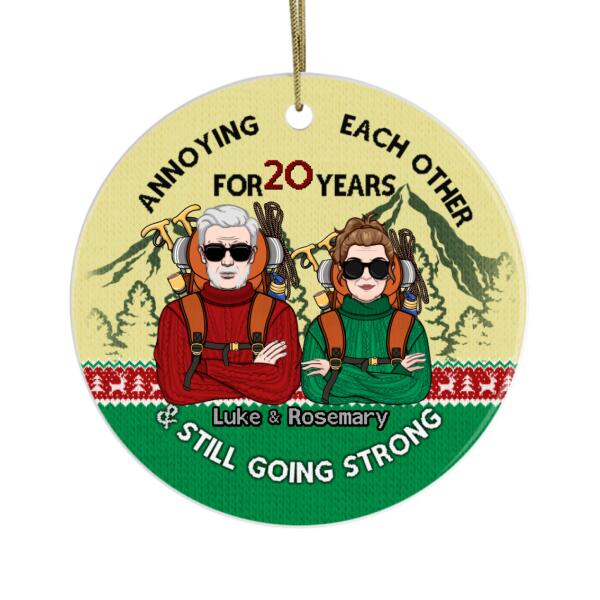 Personalized Ornament, Anniversary Gift For Hiking Couple, Annoying Each Other And Still Going Strong