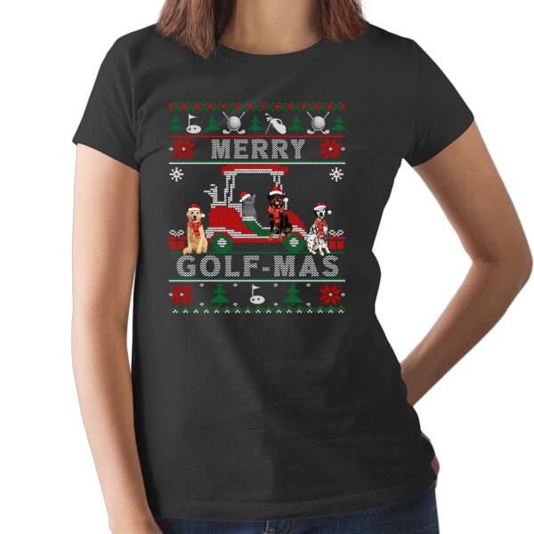 Personalized Shirt, Oh What Fun It Is To Ride, Christmas Gift For Golfing Lovers, Dog And Cat Lovers