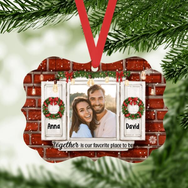 Personalized Ornament, Together We Built A Life We Love, Upload Photo Gift, Christmas Gift For Couple