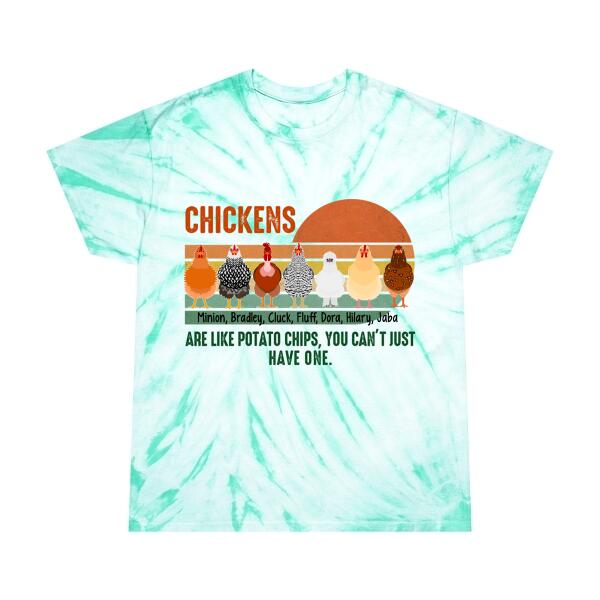 Personalized Shirt, Up To 7 Chickens, Chickens Are Like Potato Chips You Can't Just Have One, Gift for Chickens Lovers, Chicken Farmer