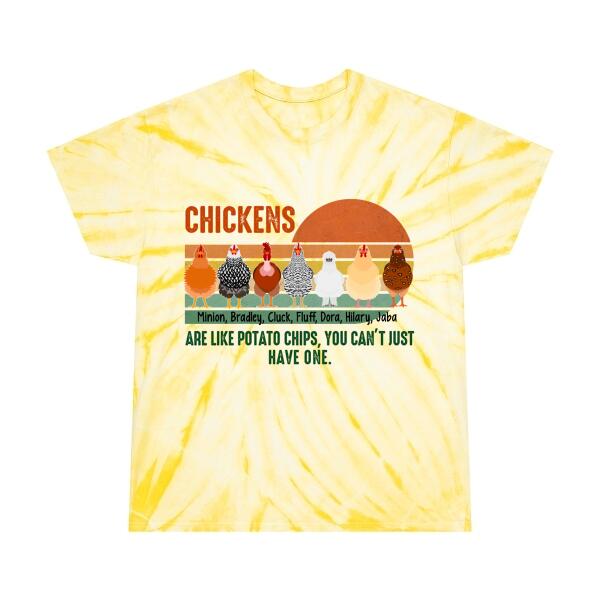 Personalized Shirt, Up To 7 Chickens, Chickens Are Like Potato Chips You Can't Just Have One, Gift for Chickens Lovers, Chicken Farmer