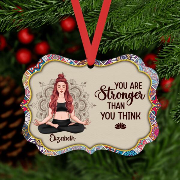 Personalized Ornament, Yoga Woman, Yoga Studio, Christmas Gifts for Yoga Lovers