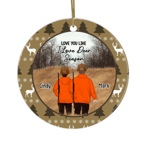 Personalized Ornament, Love You Like I Love Deer Season, Christmas Gift For Hunter, Hunting Lover, Couple