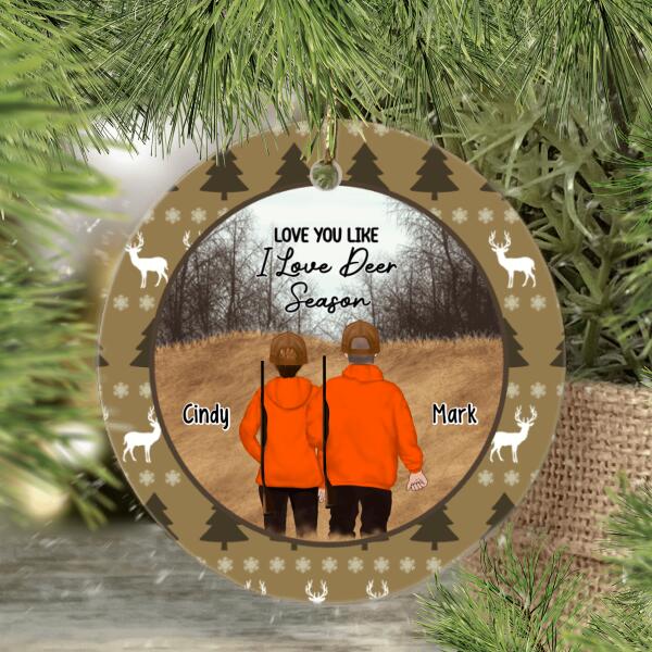 Personalized Ornament, Love You Like I Love Deer Season, Christmas Gift For Hunter, Hunting Lover, Couple