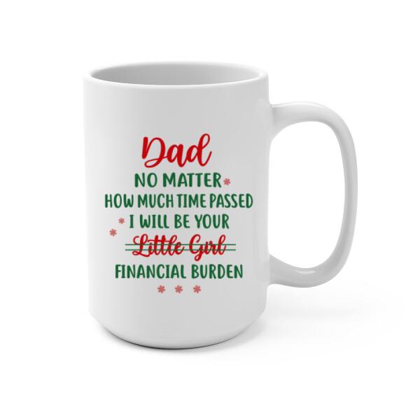 Dad and Daughters - Christmas Personalized Gifts Custom Mug for Dad