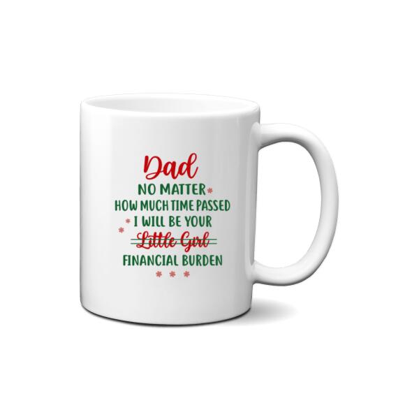 Dad and Daughters - Christmas Personalized Gifts Custom Mug for Dad