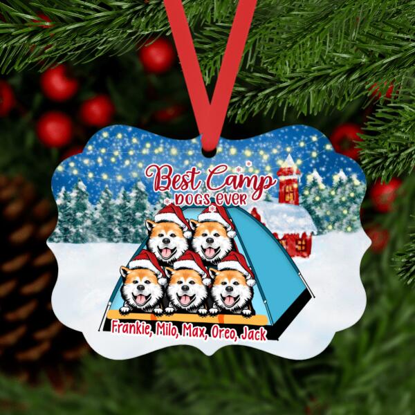 Personalized Ornament, Best Camp Dog Ever, Christmas Gift For Camping and Dog Lovers