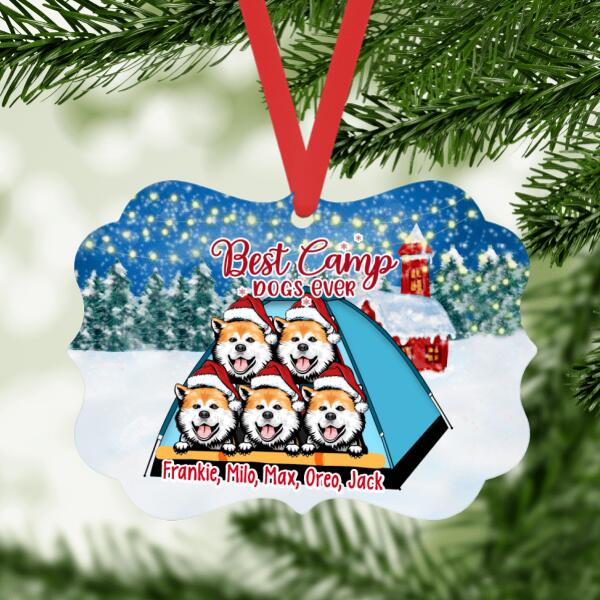 Personalized Ornament, Best Camp Dog Ever, Christmas Gift For Camping and Dog Lovers