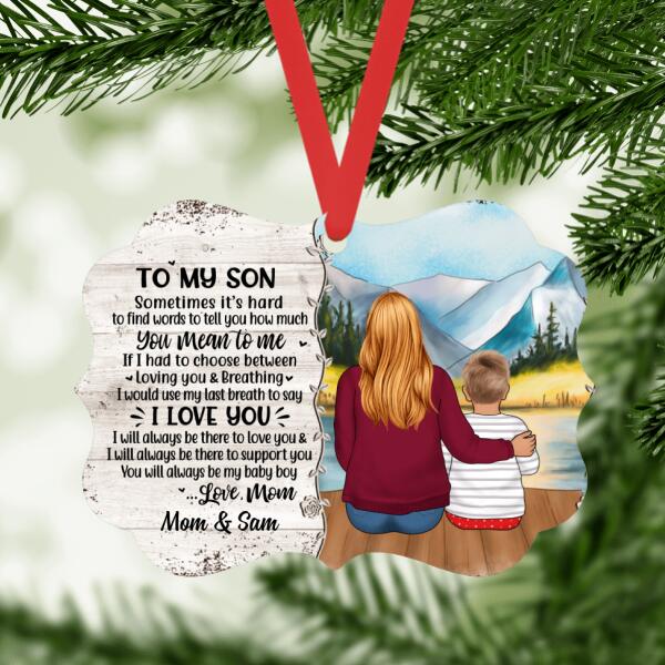 To My Son/Daughter From Mom - Christmas Personalized Gifts Custom Ornament for Kids