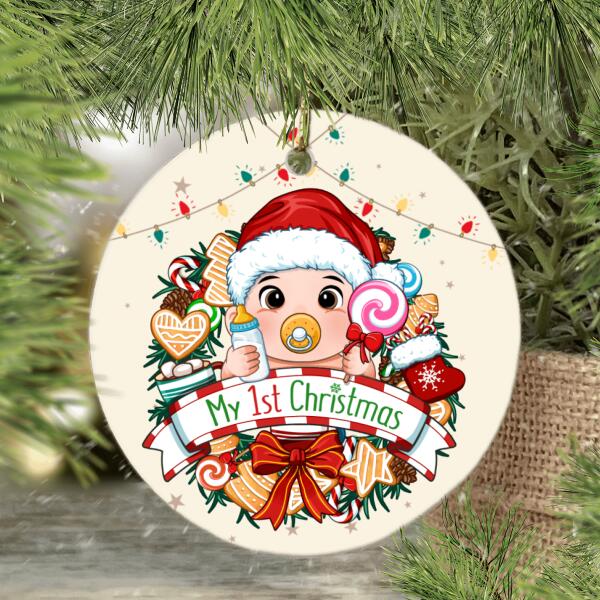 Personalized Ornament, Newborn Baby - My 1st Christmas, Christmas Gift For Baby