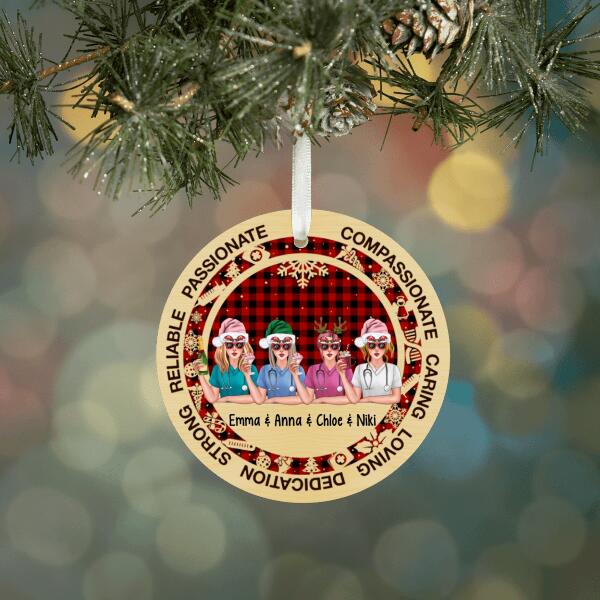 Personalized Ornament, Christmas Nurses Sisters Friends, Christmas Gift For Nurses, Coworkers, Colleagues