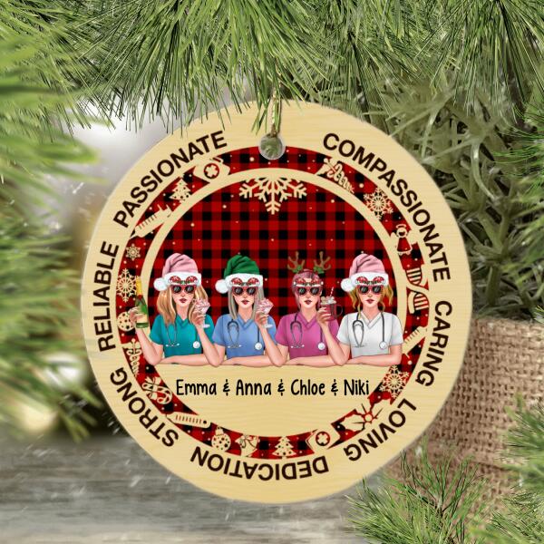 Personalized Ornament, Christmas Nurses Sisters Friends, Christmas Gift For Nurses, Coworkers, Colleagues