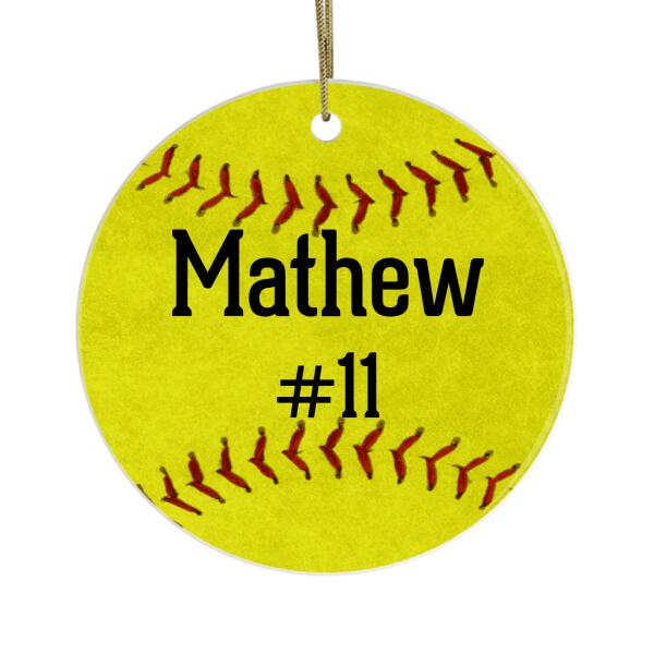 Personalized Ornament, Baseball Christmas Gift For Baseball Lovers