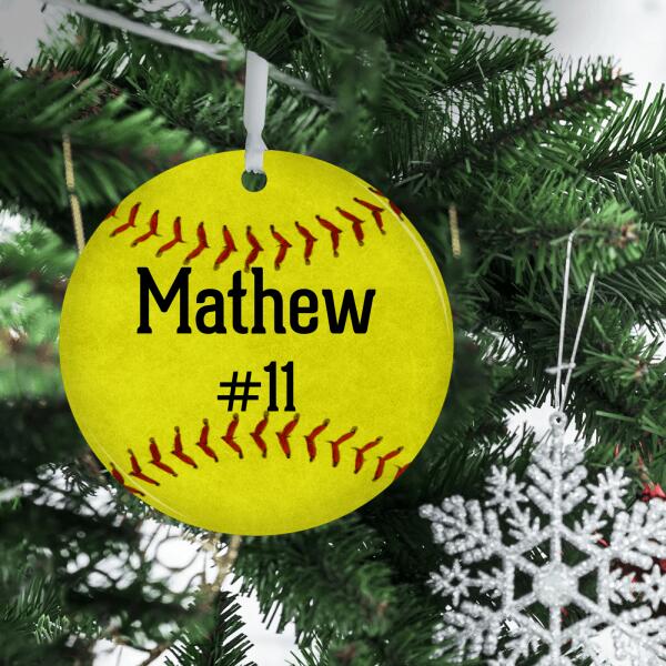 Personalized Ornament, Baseball Christmas Gift For Baseball Lovers