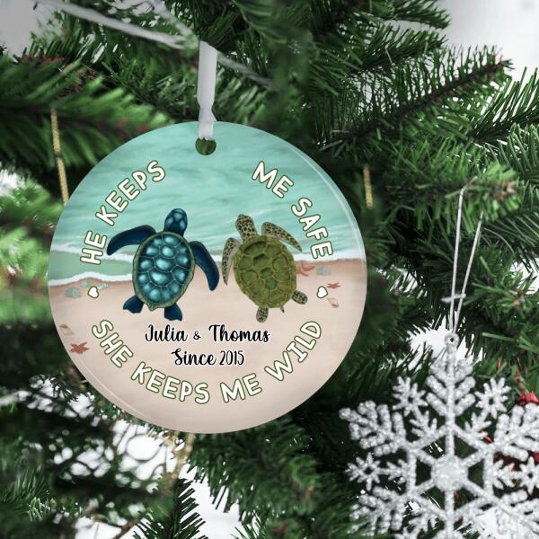 Personalized Ornament, So Many In The Sea, Turtle Couple, Christmas Gift For Him, Her, Couple