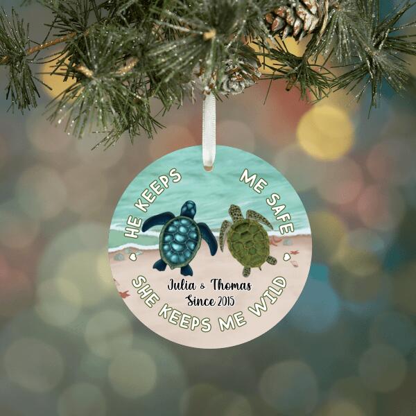 Personalized Ornament, So Many In The Sea, Turtle Couple, Christmas Gift For Him, Her, Couple