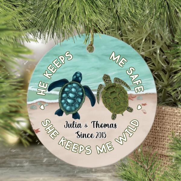 Personalized Ornament, So Many In The Sea, Turtle Couple, Christmas Gift For Him, Her, Couple