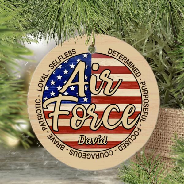 Personalized Ornament, Military Gift, US Military Branches