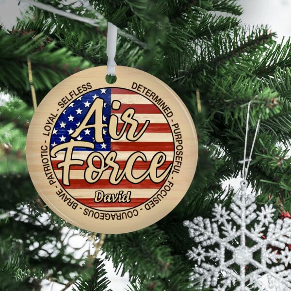 Personalized Ornament, Military Gift, US Military Branches