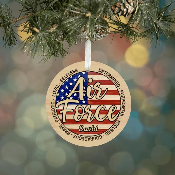 Personalized Ornament, Military Gift, US Military Branches