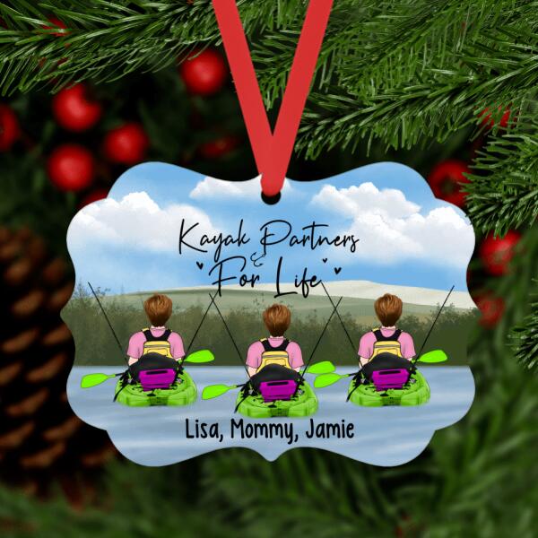 Personalized Ornament, Women Kayak Partners For Life, Gift For Kayak Lovers