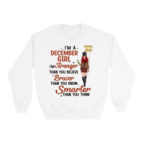 Personalized Shirt, I'm December Girl, Birthday Gift For Her, Sister, Friend, Daughter