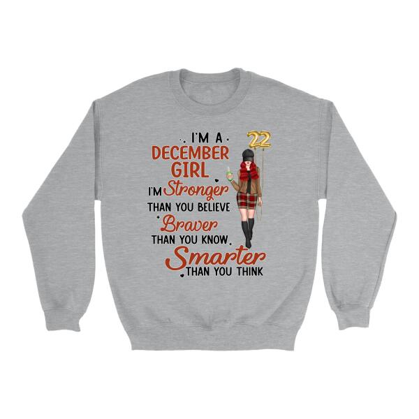 Personalized Shirt, I'm December Girl, Birthday Gift For Her, Sister, Friend, Daughter