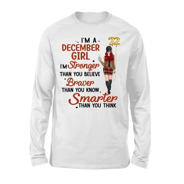 Personalized Shirt, I'm December Girl, Birthday Gift For Her, Sister, Friend, Daughter