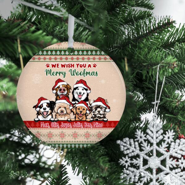 Personalized Ornament, Up To 6 Pets, We Wish You A Merry Christmas, Christmas Gift For Dog Lovers, Cat Lovers