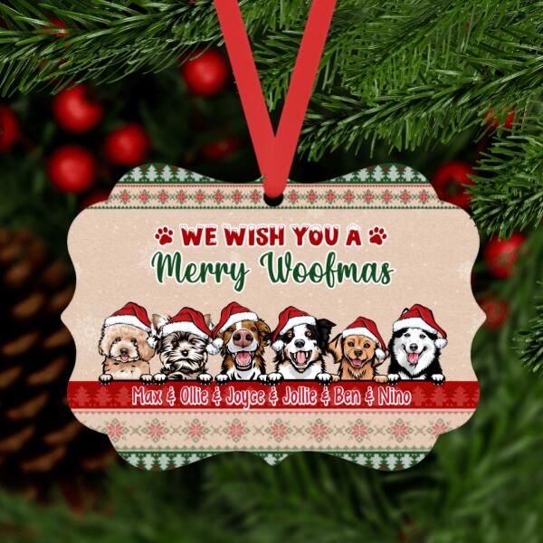 Personalized Ornament, Up To 6 Pets, We Wish You A Merry Christmas, Christmas Gift For Dog Lovers, Cat Lovers