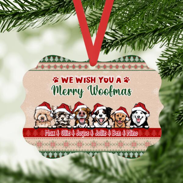 Personalized Ornament, Up To 6 Pets, We Wish You A Merry Christmas, Christmas Gift For Dog Lovers, Cat Lovers