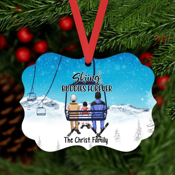 Personalized Ornament, Ski Lift Family, Gift For Winter And Ski Lift Lovers