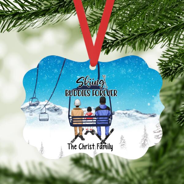 Personalized Ornament, Ski Lift Family, Gift For Winter And Ski Lift Lovers